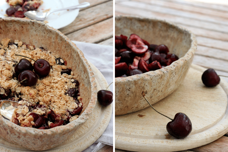 Dieser Cherry Crumble ist so unfassbar gut - da wird man glatt süchtig. Ein sommerliches, schnelles Dessert mit Kirschen & besten Streuseln. Kochkarussell - dein Foodblog für schnelle und einfache Feierabendküche.