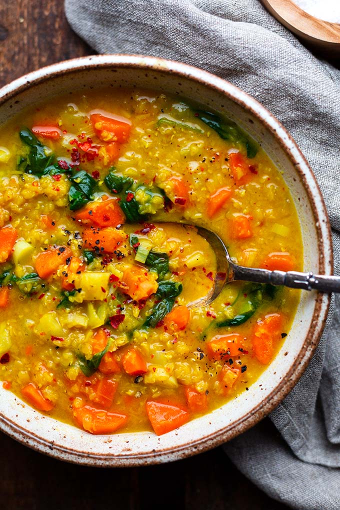 Rotes Linsencurry mit Blattspinat-1