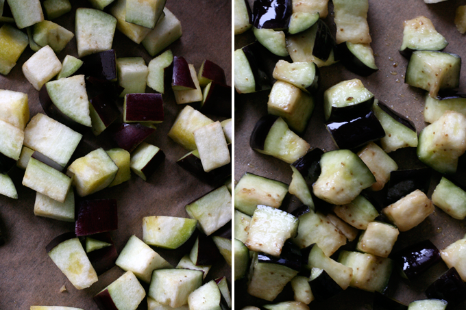 Auberginen salzen ja oder nein? + Zitrussalat mit gerösteten Auberginen - Kochkarussell.com