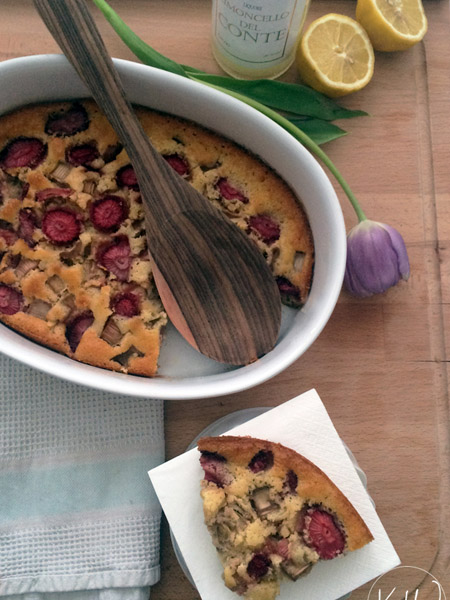 Rhabarber-Erdbeer-Kuchen mit Limoncello von Katinkas Wunderland