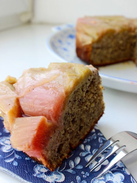 Umgedrehter Rhabarberkuchen von Elfilii