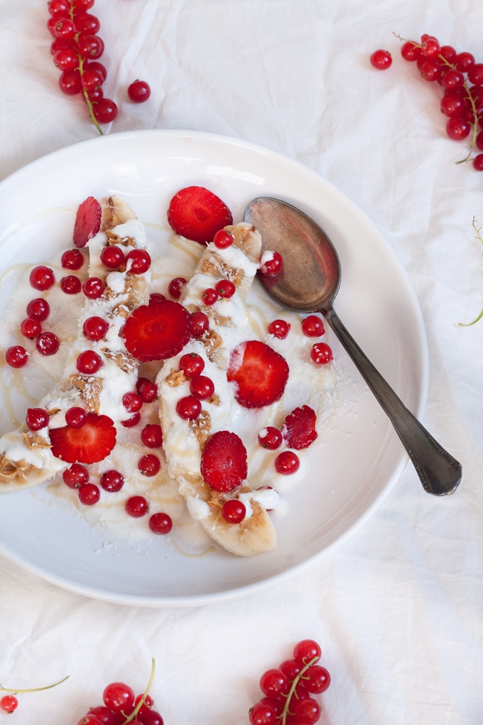 Gesundes Bananensplit - gefroren und perfekt für heiße Sommertage Gesundes Bananensplit10