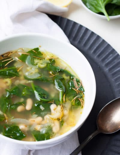 Weiße Bohnensuppe mit Spinat3