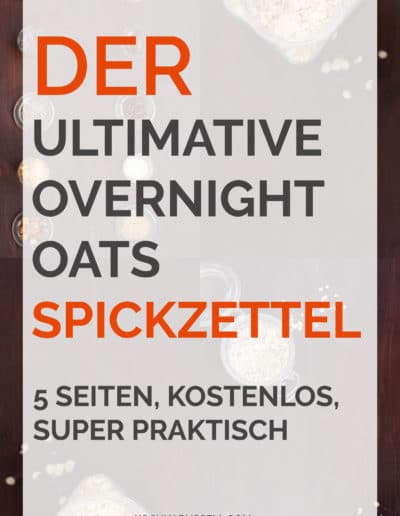 Der ultimative Overnight Oats Spickzettel