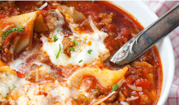 Lasagne Suppe - Kochkarussell.com Lasagne Suppe - Kochkarussell.com