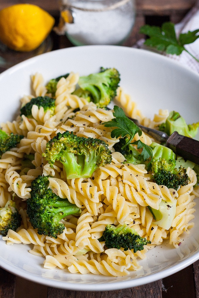 Brokkoli Zitronen Pasta mit Knoblauch6