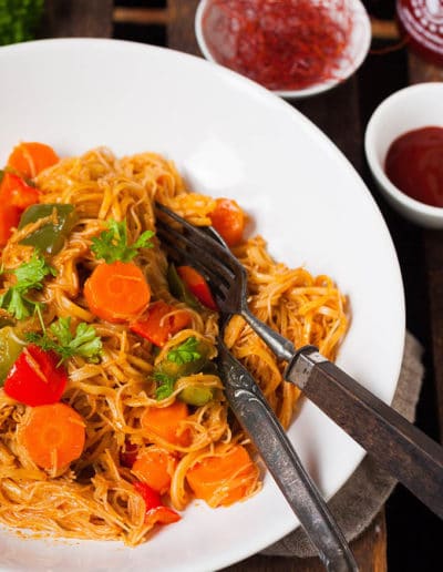 One Pot Glasnudel-Curry - Kochkarussell.com