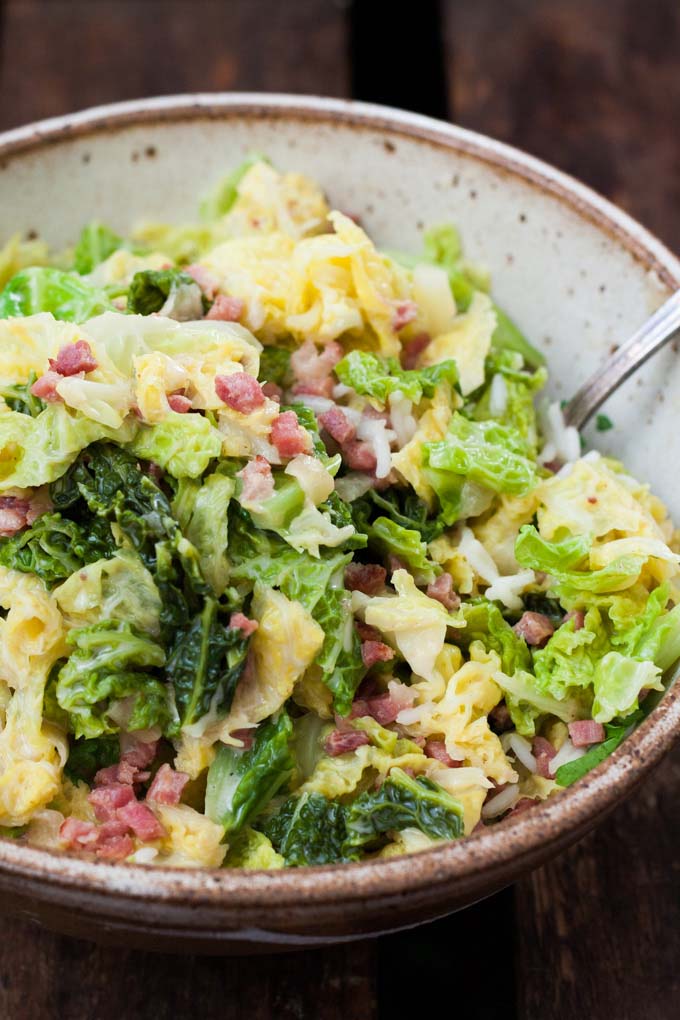 Wirsing mit Speck und Sahne 5