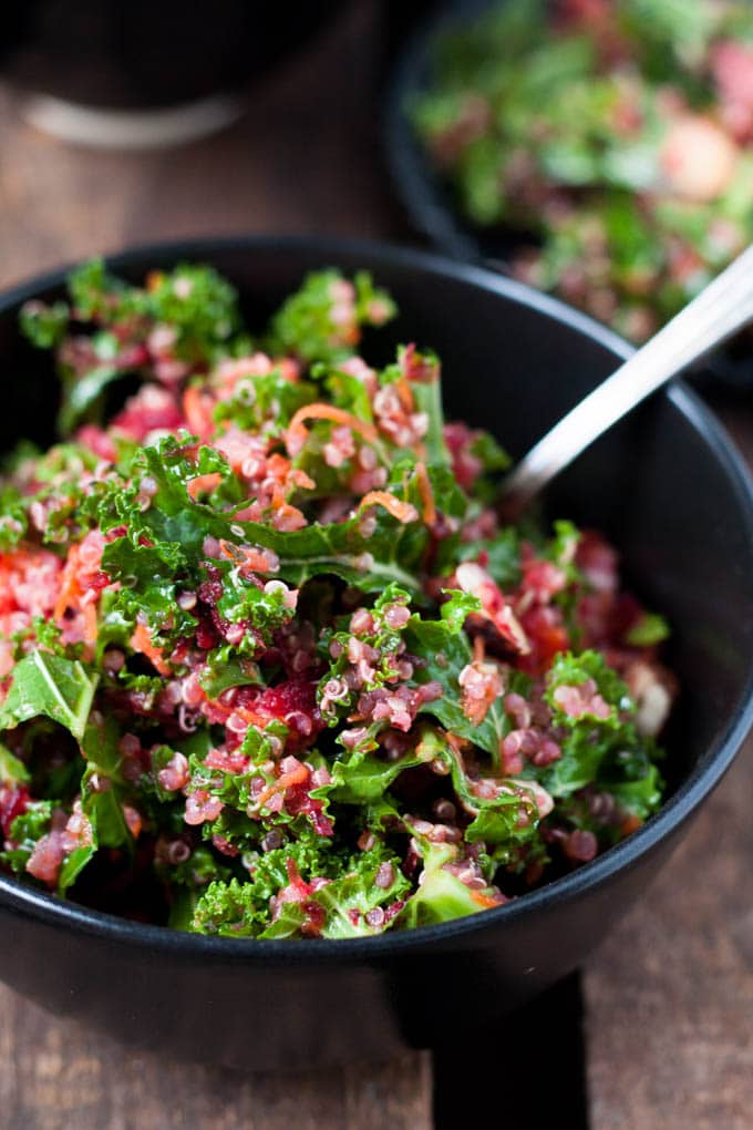 Pink Power Salat mit Rote Beete und Orangen-Vinaigrette 1