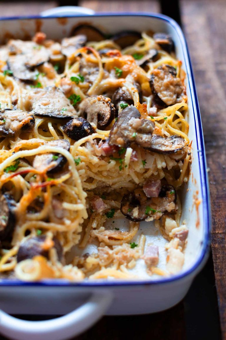 Spaghetti-Carbonara-Auflauf-mit-Champignons-7