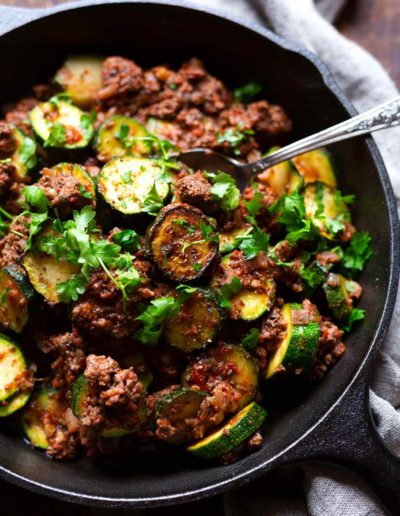 Zucchini-Hackfleisch-Pfanne