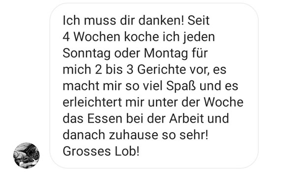 Feedback Meal Prep leicht gemacht