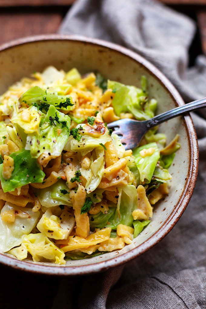 Spitzkohlpfanne mit Spätzle-1