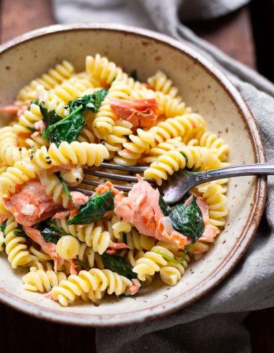 Einfache-Lachs-Spinat-Pasta-1